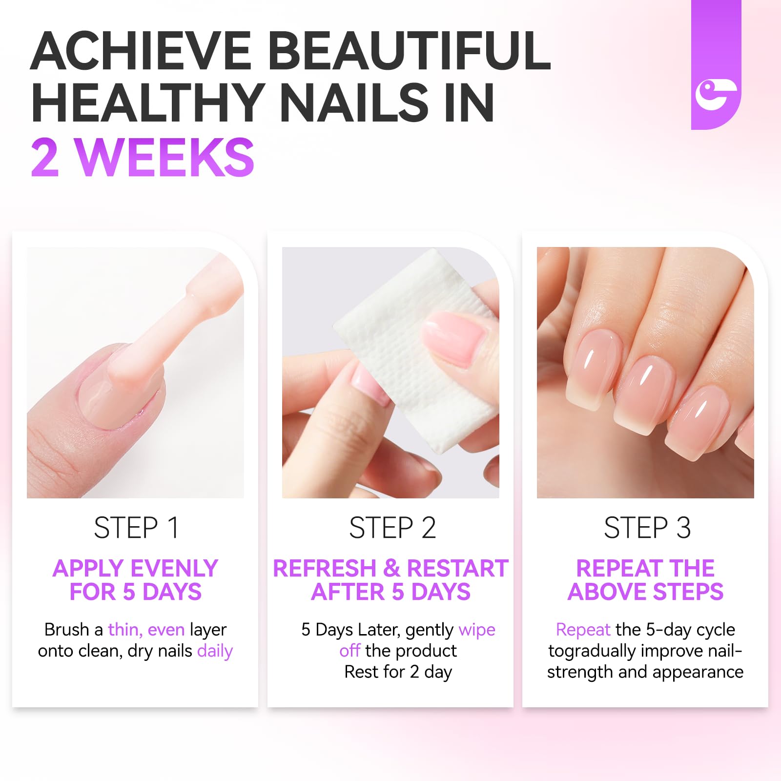 Nail Strengthener and Growth for Damaged Nails: Quick Dry for Weak Nails