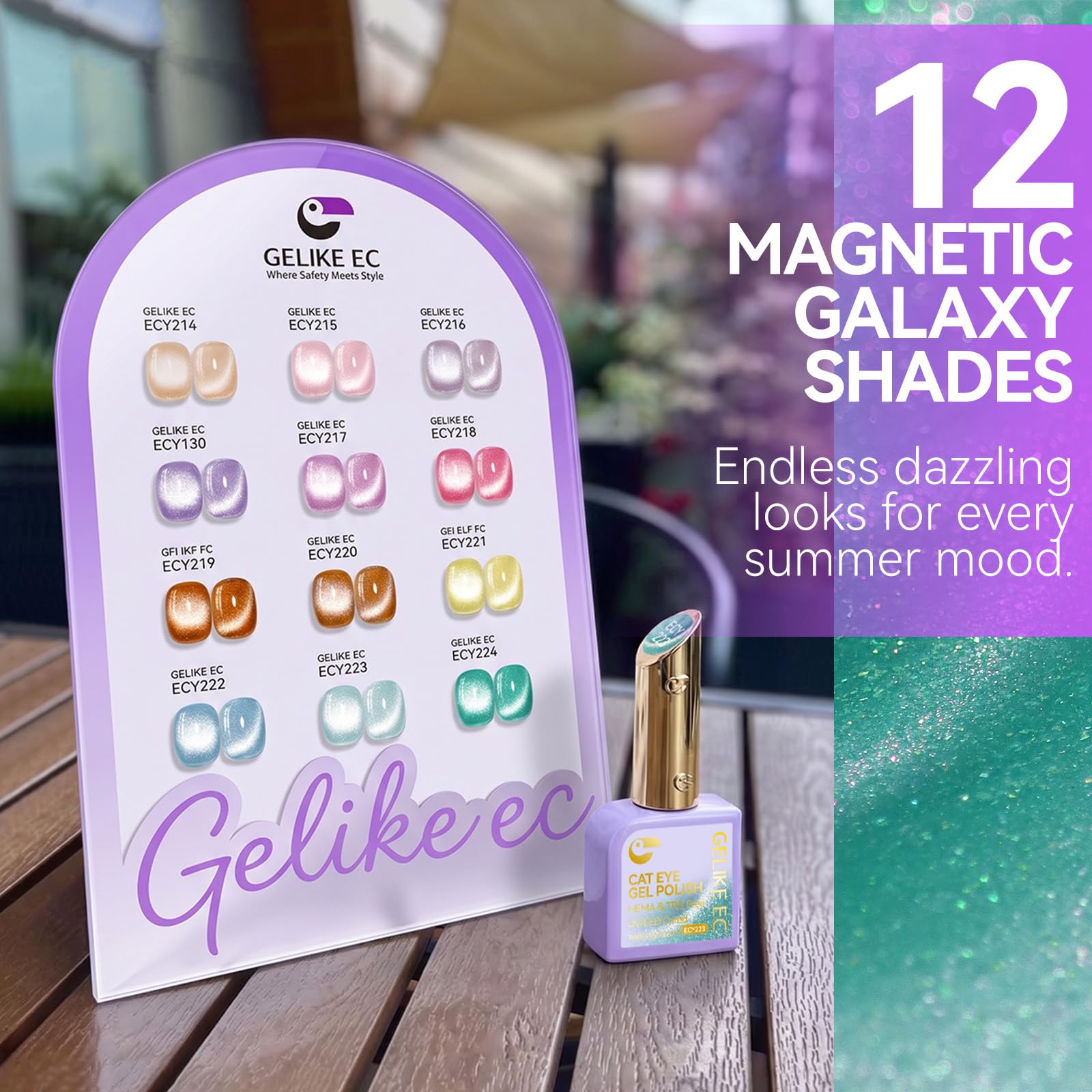 Cat Eye Gel Nail Polish Set: 1-Sec Strong Magnetic Response, Amazing Effect