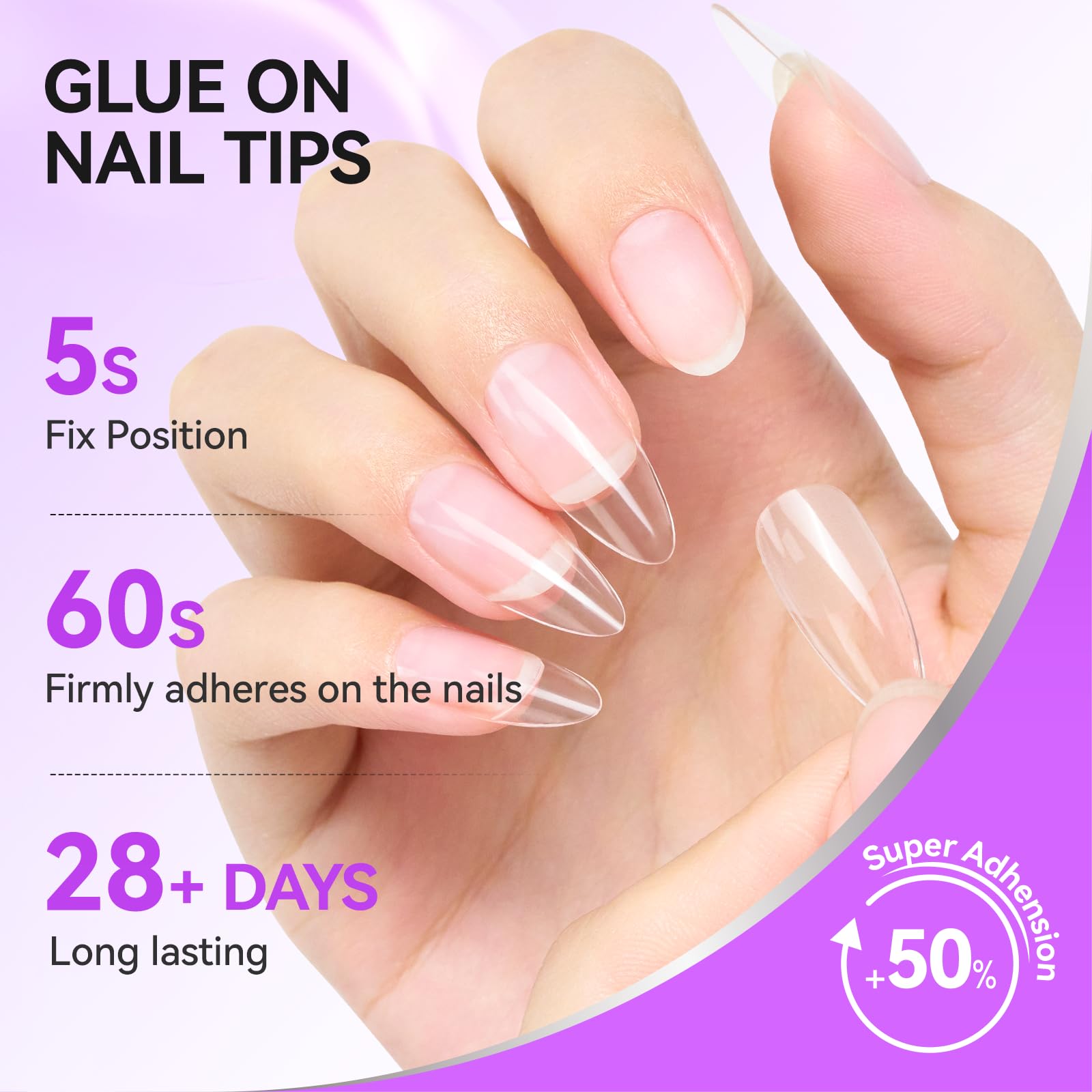 Gelike EC Nail Glue Gel Strengthener: Clear 6-in-1 Nail Gel for Repair