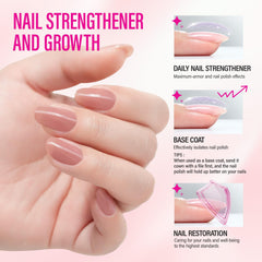 Nail Repair for Women: 8 in 1 Dusty Peach Nail Hardener Strengthener