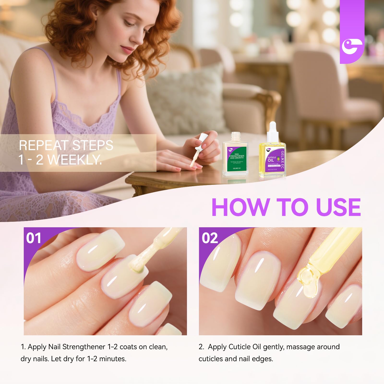 Gelike EC Nail Rescue Kit DIY: Apricot Tropical Scented Nail Care at Home