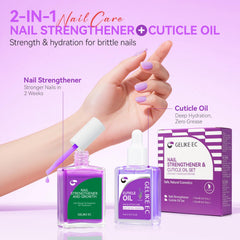 Gelike Nail Strengthener Kit for Beginner: Purple Easy-Use for Split Nail