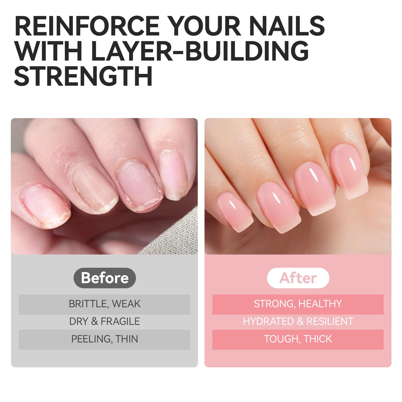 Nail Growth Strengthener for Damaged Nails: 6 in 1 Nail Repair at Home