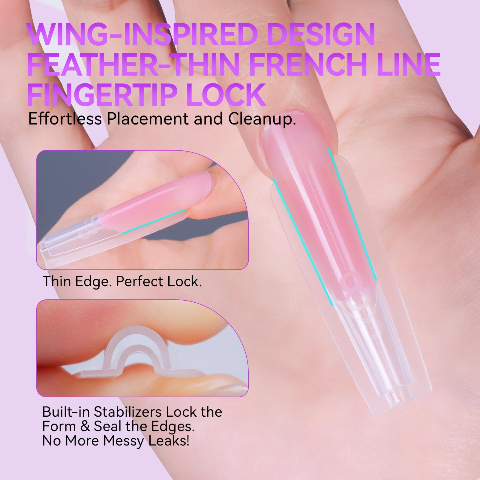 Gelike EC Sandwich Dual Nail Forms: Save 70% Times for Reusable Extensions