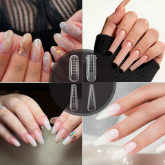 Gelike ec Poly Gel Nail Forms,4Style Easy Dual Forms for Nail Extension