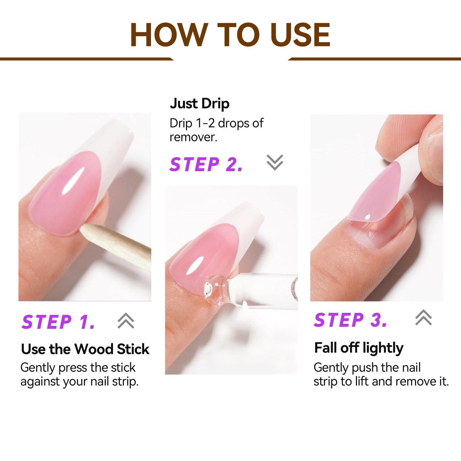 EC Nail Polish Remover Oil Gentle Removal of Gel Nail Strips & Press-ons